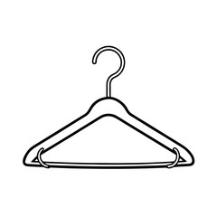clothes hanger on-white background
