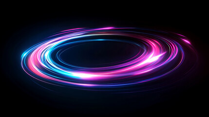 Abstract Colorful Light Trails Swirling in Dark Background, Textarea 
