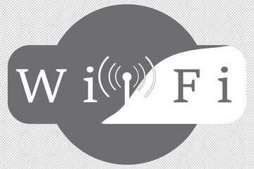  wifi zone icon. Wi-fi vector free. Illustration on transparent background wifi sticker, free wi-fi icon, wi fi label sign. EPS 10