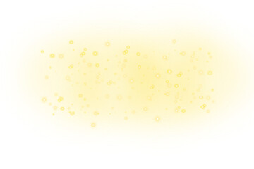 Glowing light effect glitter dust particles isolated on transparent background. Sparkles and light dust confetti. Shining bokeh light. Sparkling stardust PNG. Twinkle stars for festive design elements