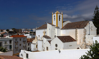 View at Tavira with the church of Santiago, Algarve, Portugal