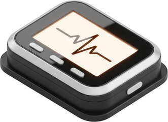Digital Health Monitoring Device with Heart Rate Display Modern Medical Technology