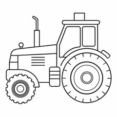 tractor on a white background