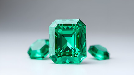 A large fine cut brilliant emerald