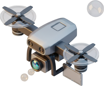 Advanced Silver Drone with Camera Propellers and Gimbal for Aerial Photography