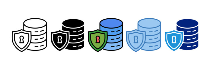 Data Shield Icon Element For Design