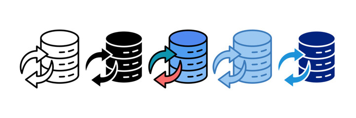 Data Sync Icon Element For Design