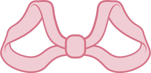 Vintage pink ribbon bow.