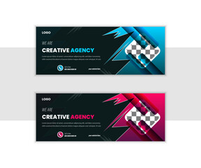 Editable Facebook Cover Banner for Social Media