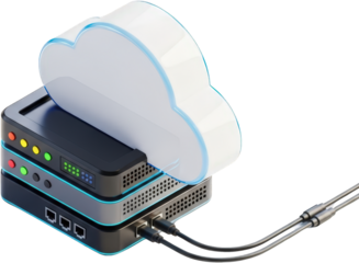 Cloud Computing Server Network Data Storage Technology Concept Illustration