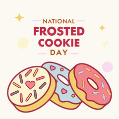 NATIONAL FROSTED COOKIE DAY vector illustration