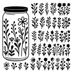 vector illustration of a tree in a vase