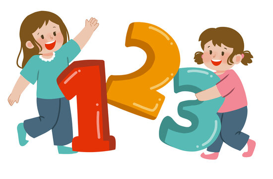 Kids with number