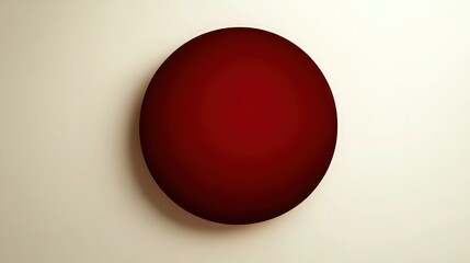 A bright red circle on a textured ceramic watercolor background, evoking the sun and sky.