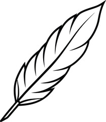 Fototapeta premium Native American Eagle Feather – Simple Line Art Symbol of Spirit