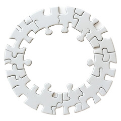 jigsaw puzzle with missing piece on isolated