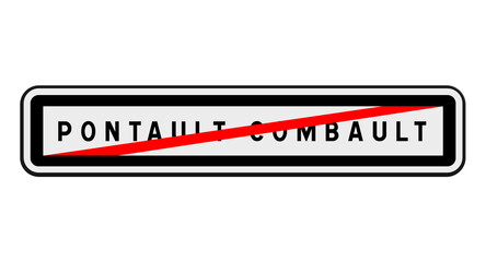 Panneau de sortie Pontault-Combault, Seine-et-Marne, Île-de-France