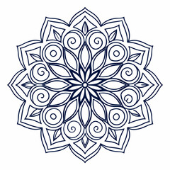 Outline Mandala for Coloring Book Page. Oriental Mandala vector. Mandala Coloring book line art vector illustration. Vector abstract mandala pattern.
