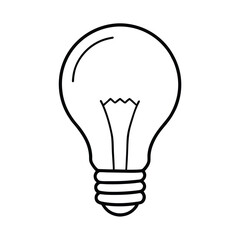 hand drawn light bulb vector
