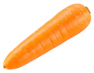 Organic Raw Carrot Root Vegetable, Transparent Background