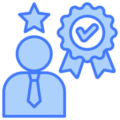 Best Employee Blue Icon