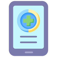 Obraz premium Digital Health Record Icon