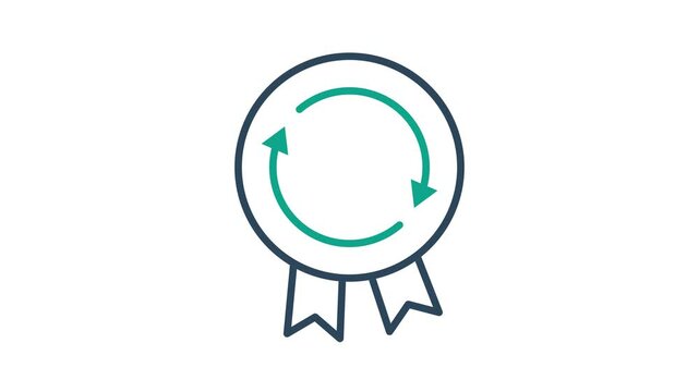 Consistency icon animated. animated icon related to branding. suitable for user interface, provide visual feedback and more. alpha channel, transparent background