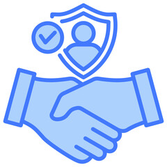 Trustworthiness Blue Icon