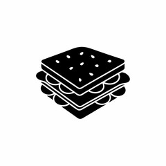 creative details Outline silhouette sandwich Solid icon vector illustration