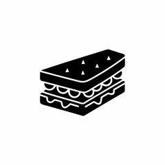 creative details Outline silhouette sandwich Solid icon vector illustration