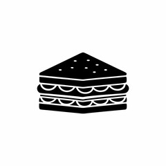 creative details Outline silhouette sandwich Solid icon vector illustration