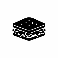 creative details Outline silhouette sandwich Solid icon vector illustration