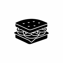 creative details Outline silhouette sandwich Solid icon vector illustration