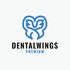 Tooth and Wings Logo Concept Template Design
