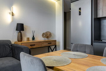 Modern Living and Dining Area with Stylish Decor