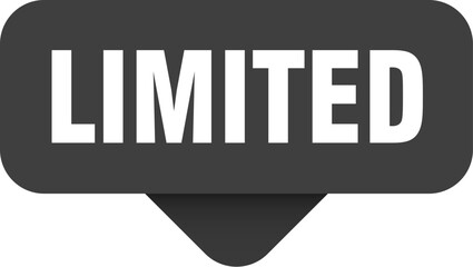 limited sticker. limited sign on transparent background