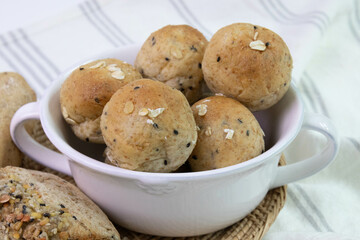 Top View for assortment of bread