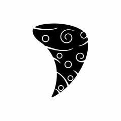 creative details Outline silhouette twister glyph icon vector illustration