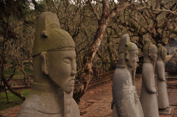 Statues at Tomb of Tu Duc in Hue, Vietnam