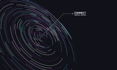 Abstract technology background with Big data. Internet connection, abstract sense of science and technology analytics concept graphic design. Vector illustration