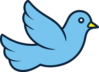 peace dove icon clipart vector on transparent background