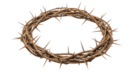 The Crown of Thorns, a Christian Symbol of the Passion of Jesus Christ, Isolated on a transparent png Background, jesus christ, christianity, easter, good friday, passion, crucifixion