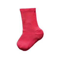 red sock isolated on white background