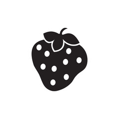 strawberry fruit silhouette