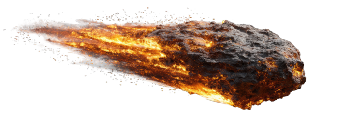 Fiery meteor streaking across the void (1)