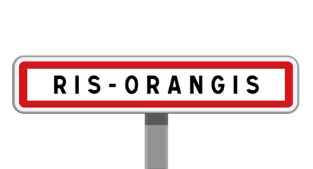 Panneau d'entrée Ris-Orangis, Essonne, Île-de-France