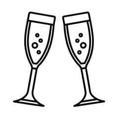 two glasses of champagne