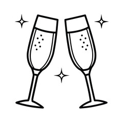 two glasses of champagne