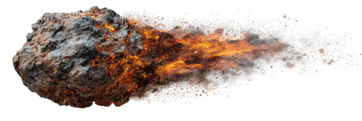 Fiery meteor streaking through space (2)