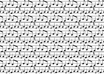 Musical note themed patterned background